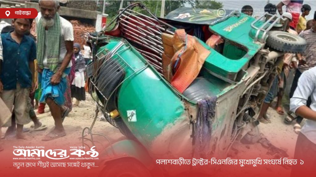 পলাশবাড়ীতে ট্রাক্টর-সিএনজির মুখোমুখি সংঘর্ষে নিহত  ১